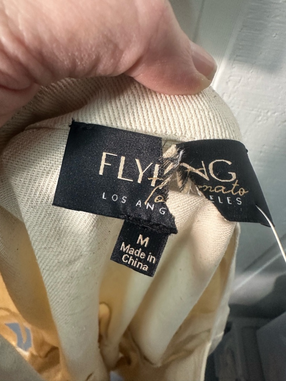 Flying Tomato Beige Denim Dress Size Medium EUC - Picture 7 of 7